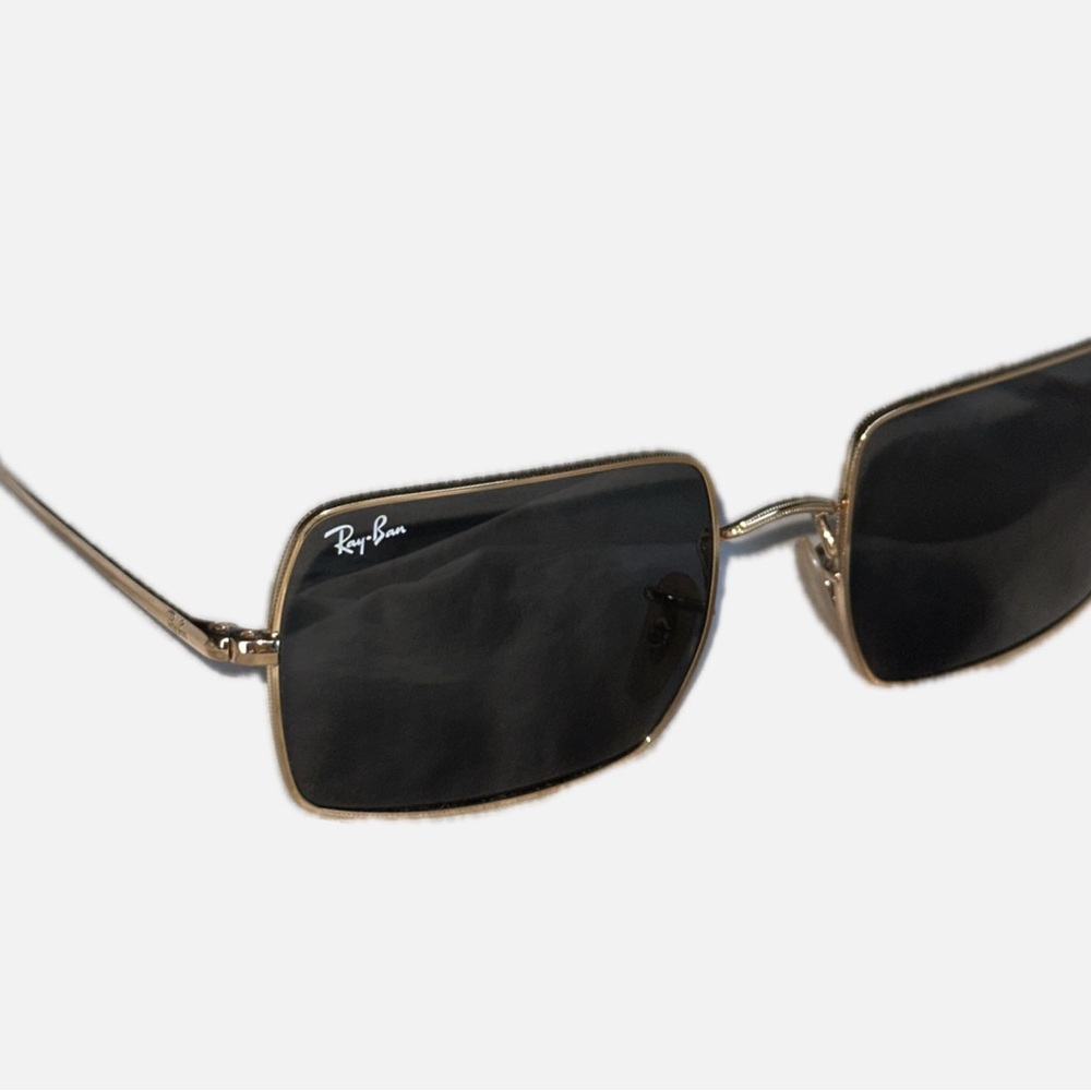 Ray Ban RB1969 RECTANGLE 9150/B1 Gold / Brown 54mm Sunglasses 145 3N